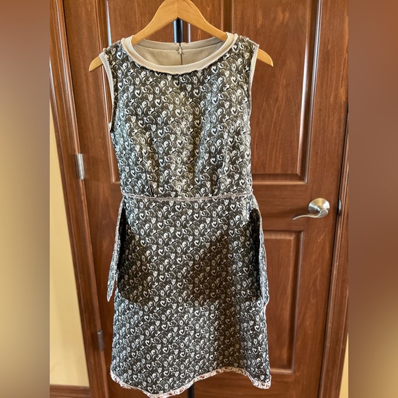 Weekend MaxMara Dress Floral Pink Beige Size L - Picture 11 of 16